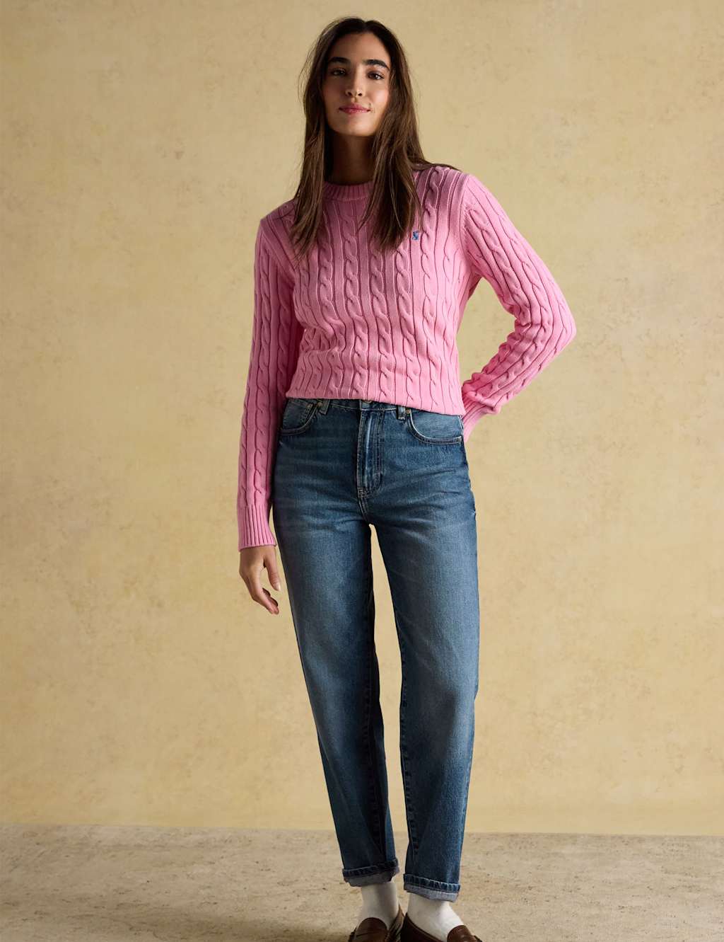 Joules Relaxed Denim Mid Rise Jeans Blue