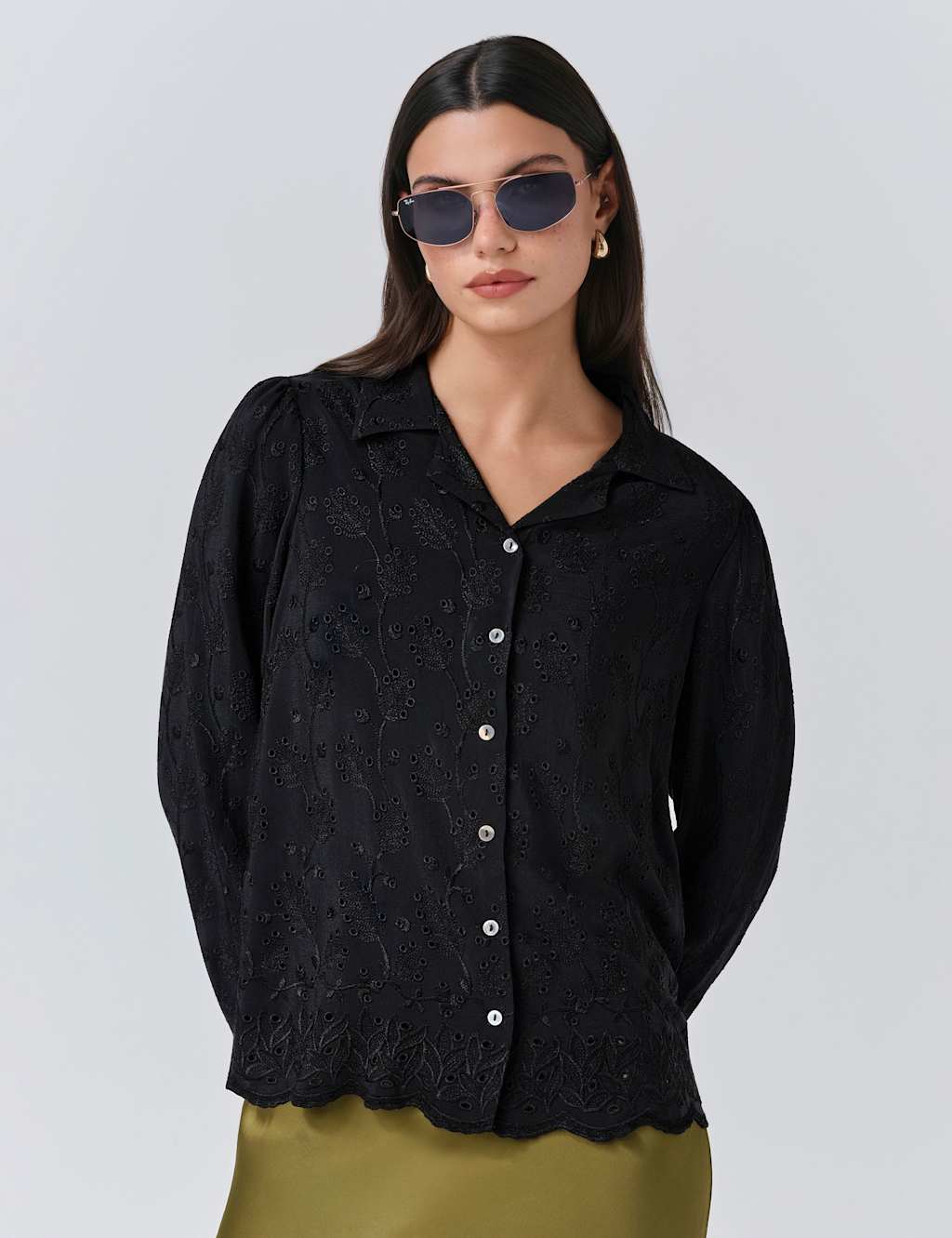 Ghost Women's Embroidered Blouse - 8 - Black - Available at M&S