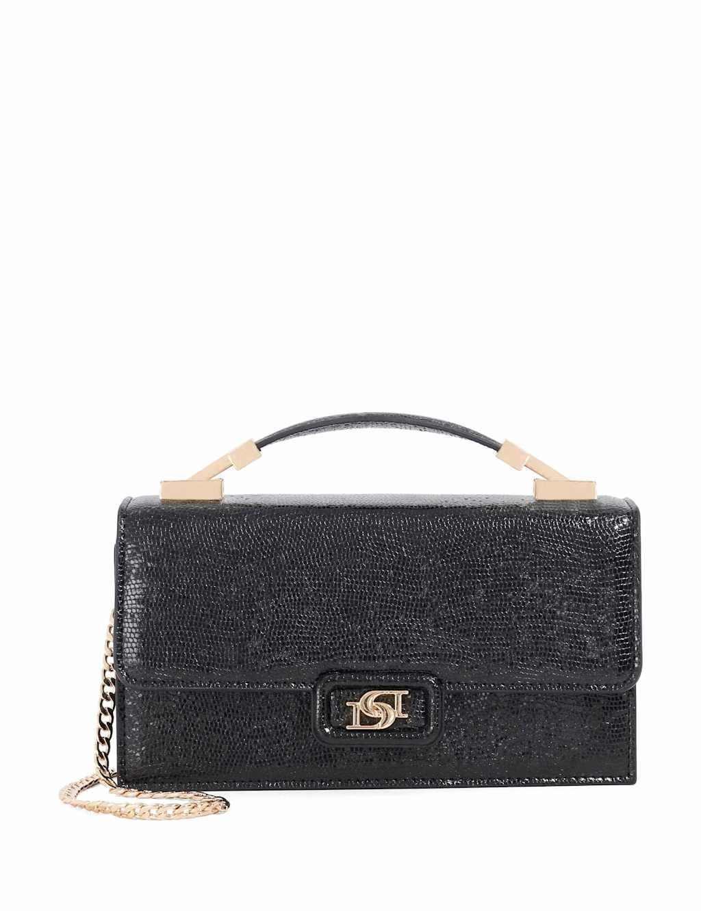 Dune London Textured Top Handle Bag Black