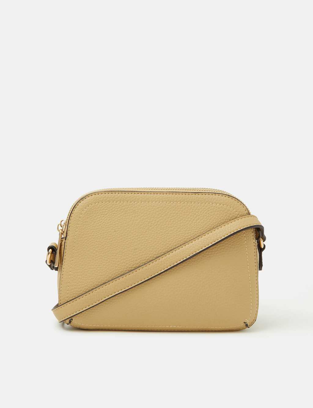 Accessorize Women's Double Zip Cross Body Bag - Yellow - Available at M&S