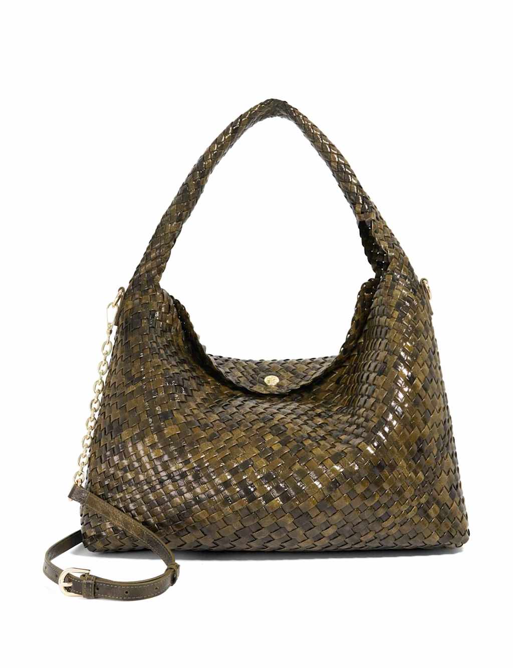 Dune London Woven Shoulder Bag Green