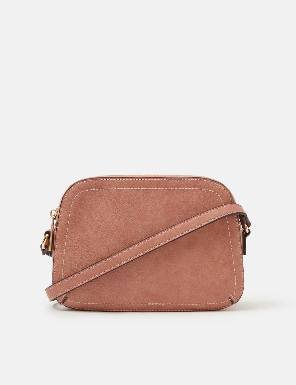 Accessorize Women's Double Zip Cross Body Bag - Pink - Available at M&S