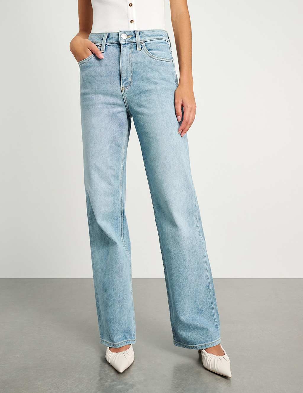 Jag Mid Rise Wide Leg Jeans Blue