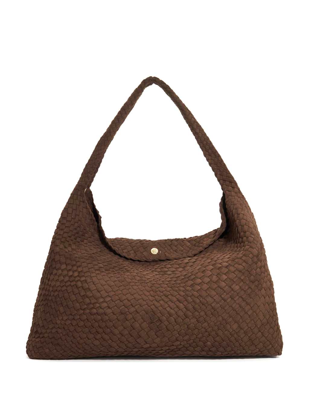 Dune London Woven Shoulder Bag Dark Brown