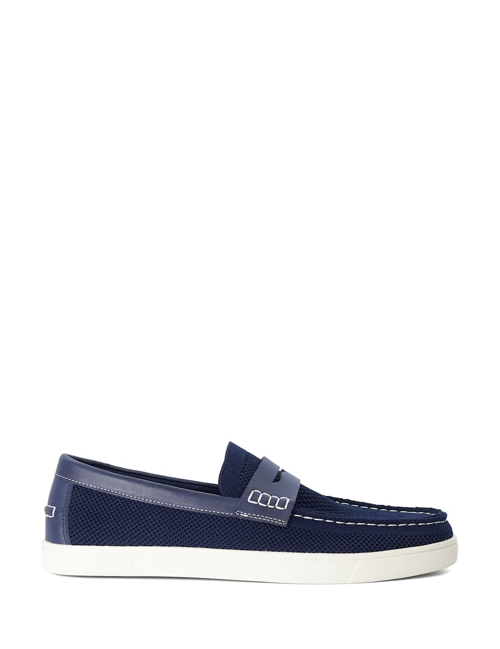 Dune London Men's Slip On Loafers - 10 - Navy - Available at M&S