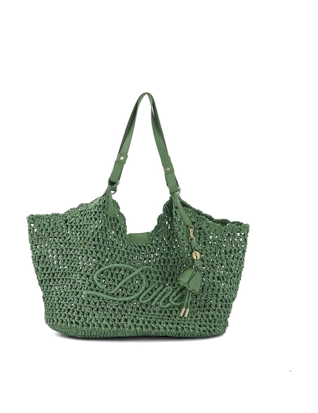 Dune London Raffia Beach Bag Green