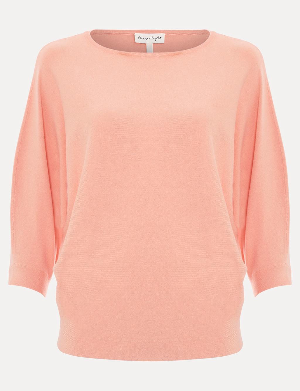 Phase Eight Women's Round Neck Batwing Sleeve Jumper - Small - Orange - Available at M&S