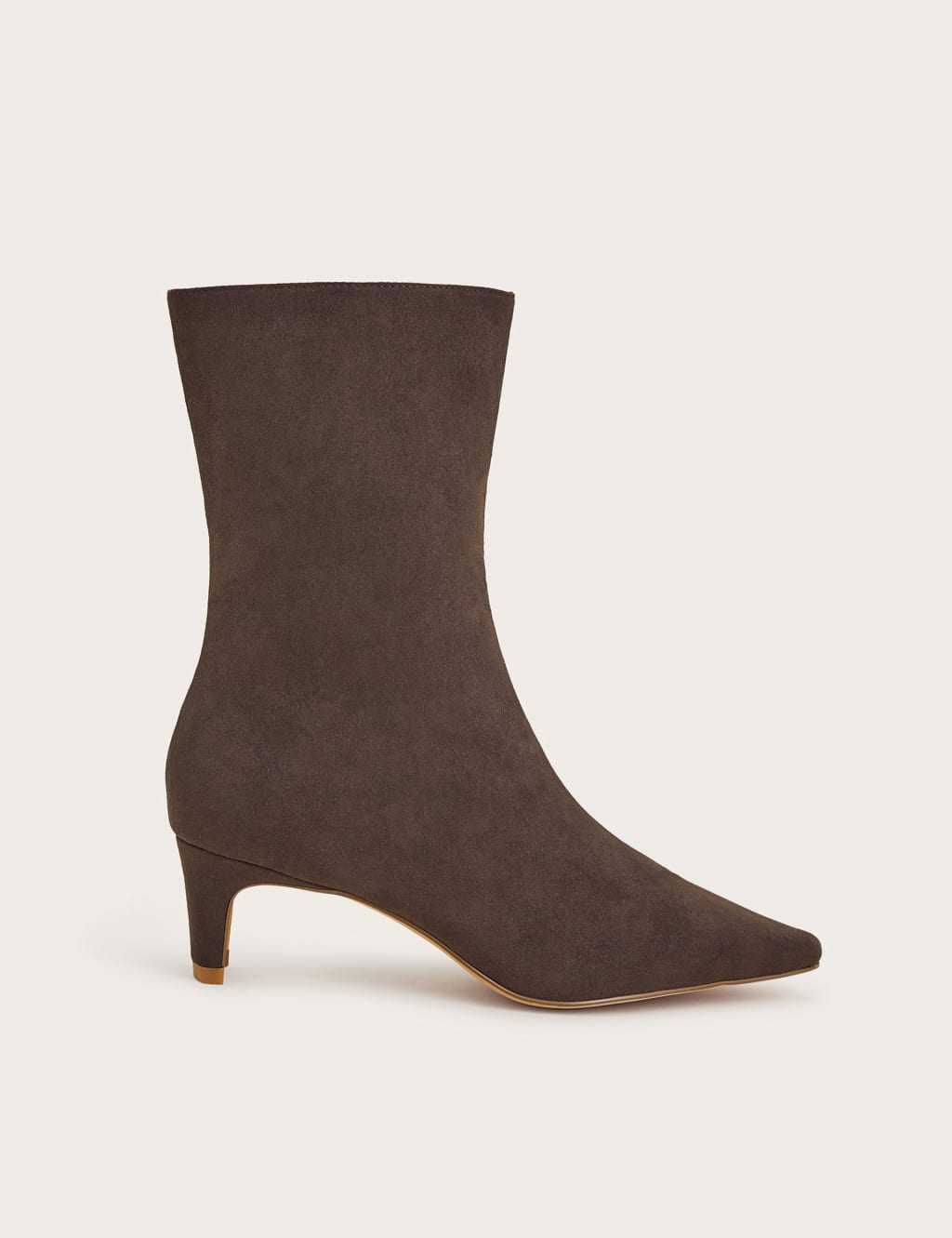 Block Heel Pointed Ankle Boots
