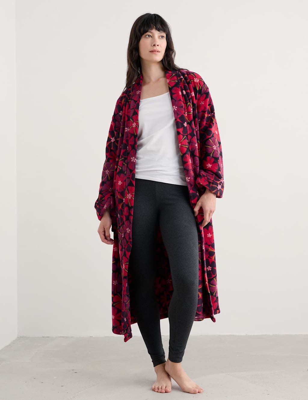 Seasalt Cornwall Women's Floral Print Hushing Dressing Gown - M - Purple Mix, Purple Mix