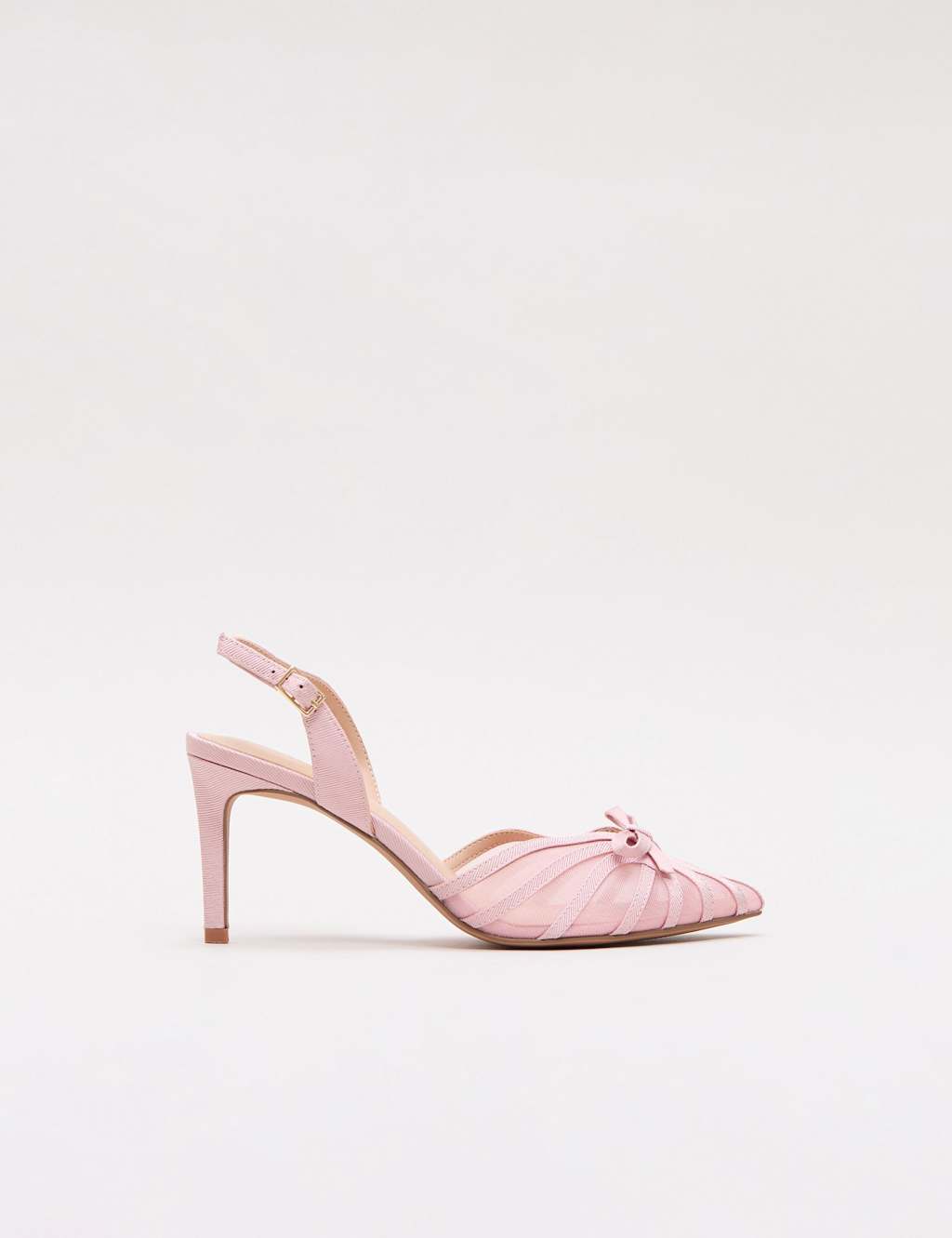 Phase Eight Women's Grosgrain Stiletto Heel Slingback Sandals - 37 - Light Pink - Available at M&S