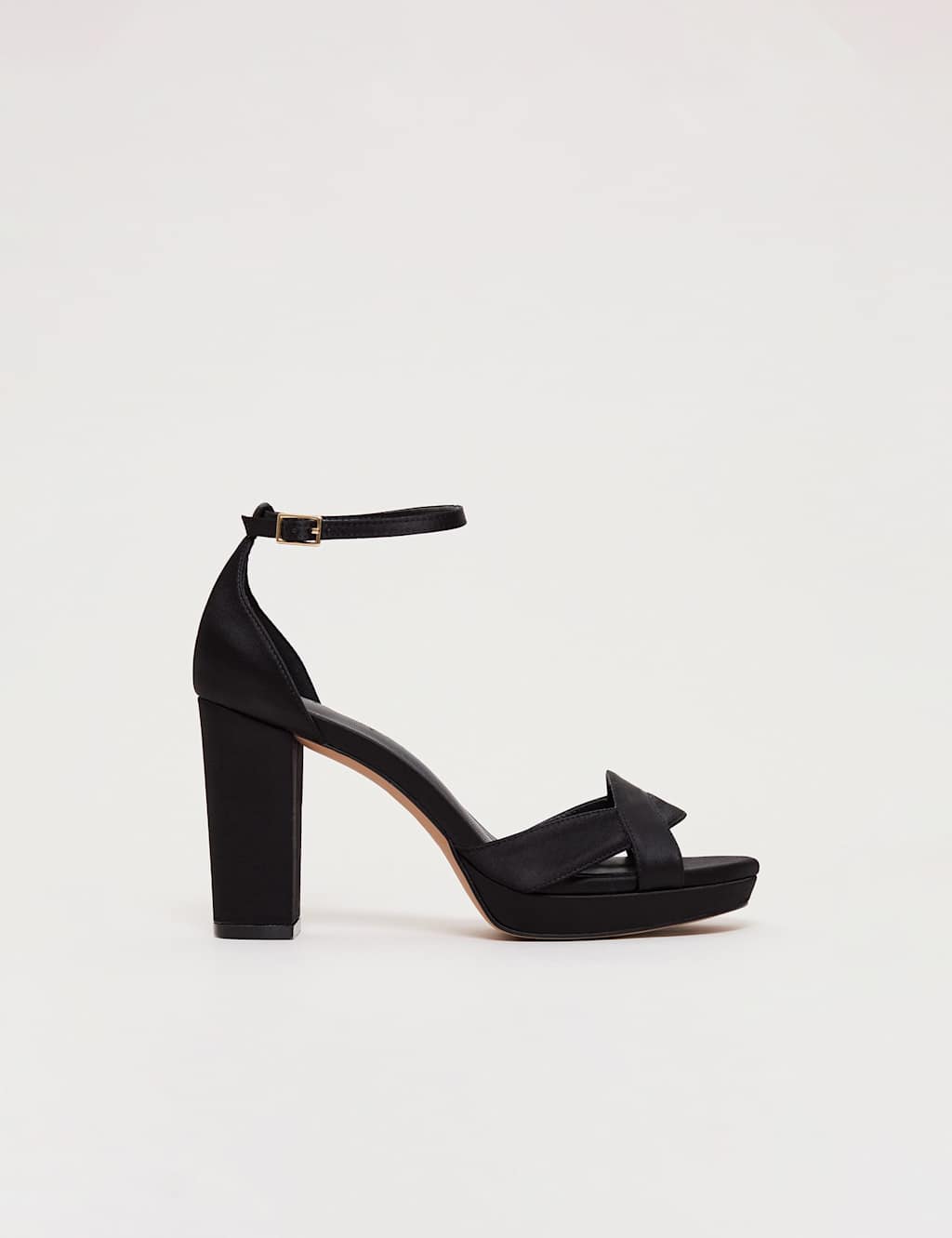 Phase Eight Satin Platform Heels Black