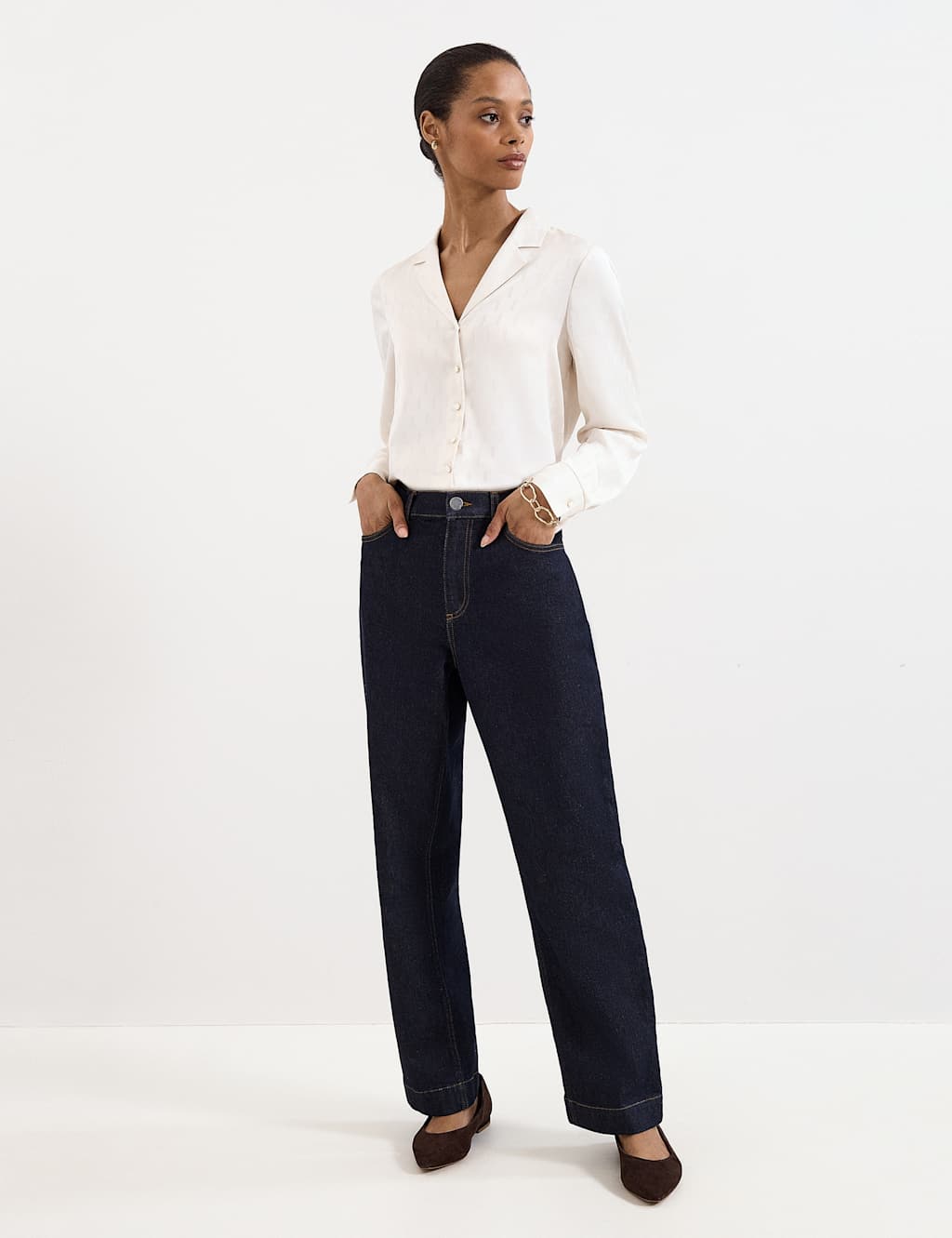 Phase Eight Women's Mid Rise Straight Leg Jeans - 12 - Indigo - Available at M&S