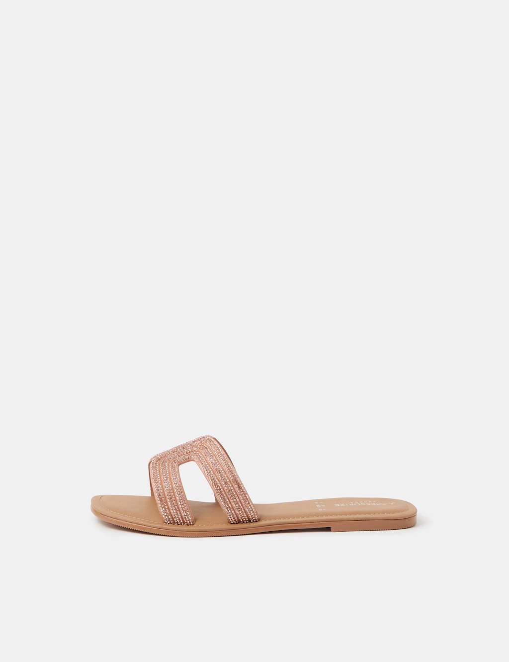 Accessorize Women's Sparkle Embellished Sliders - 38 - Golden Rose - Available at M&S