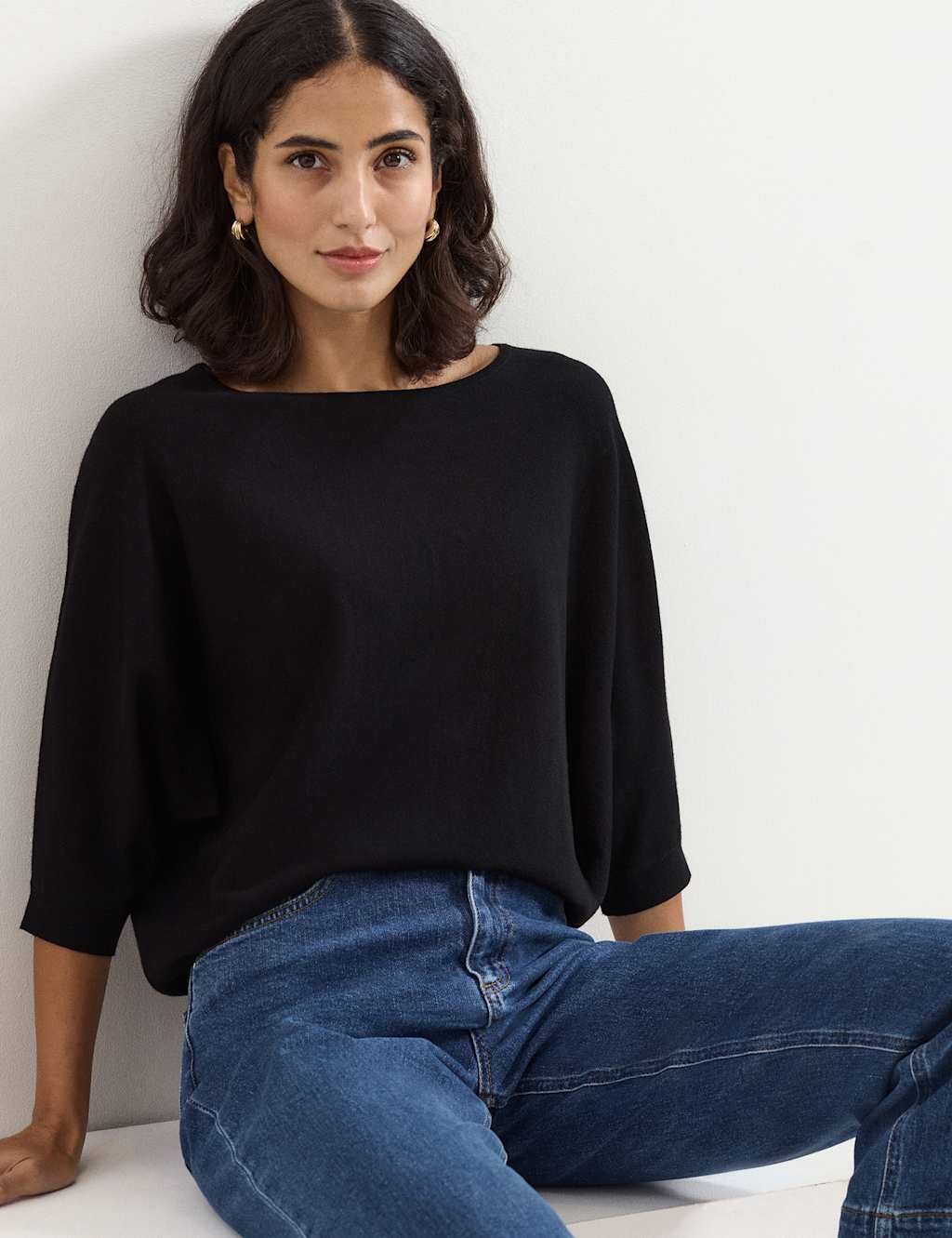 Phase Eight Women's Slash Neck Jumper - Large - Black - Available at M&S