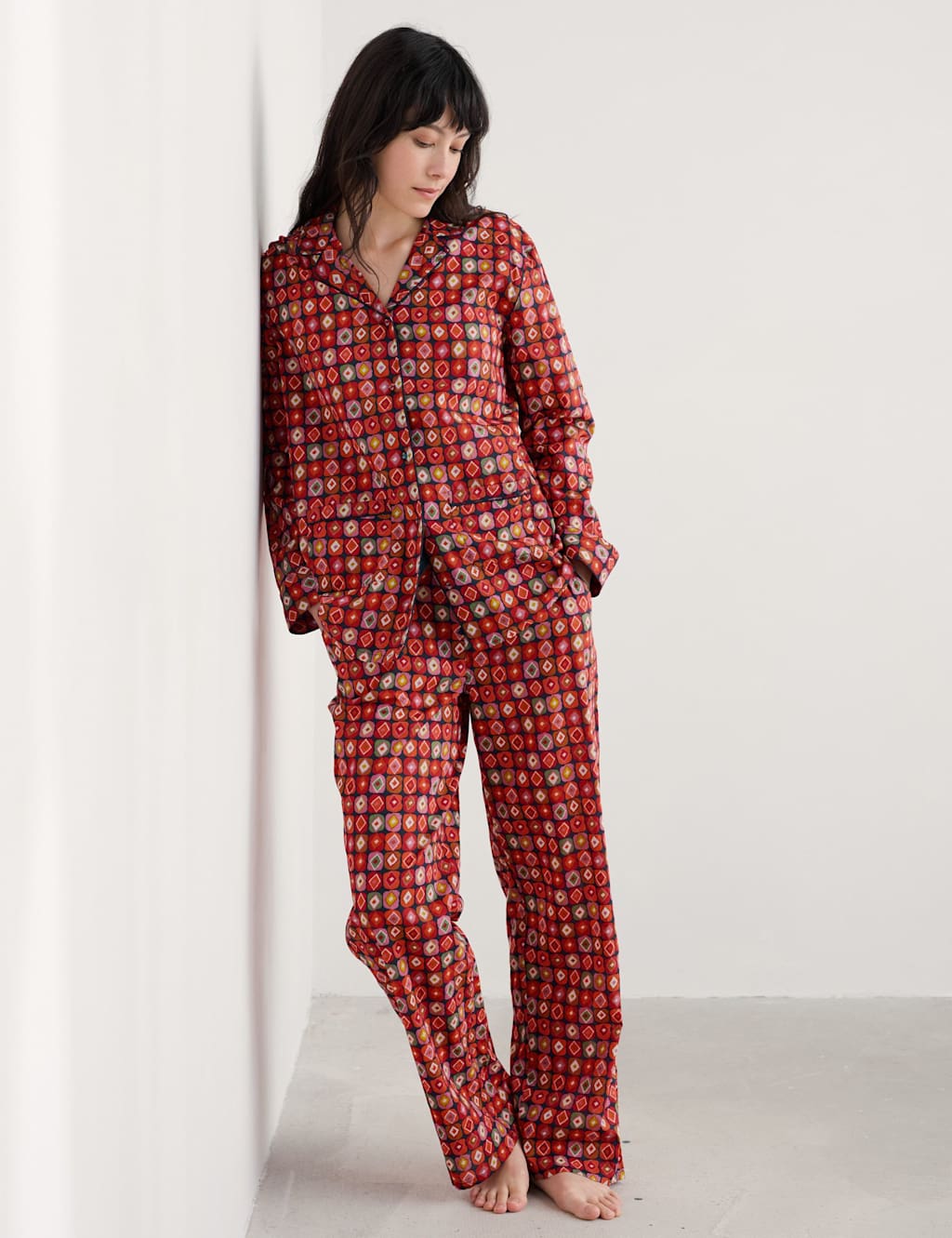 Seasalt Cornwall Pure Cotton Printed Pyjama Set Multi