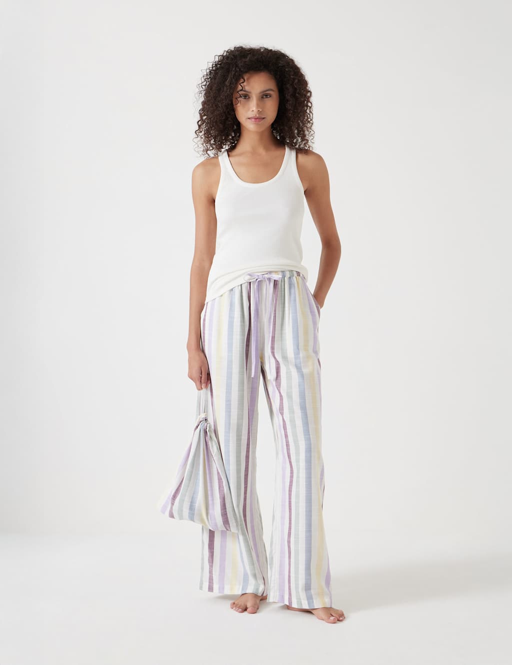 Cotton Rich Striped Pyjama Set