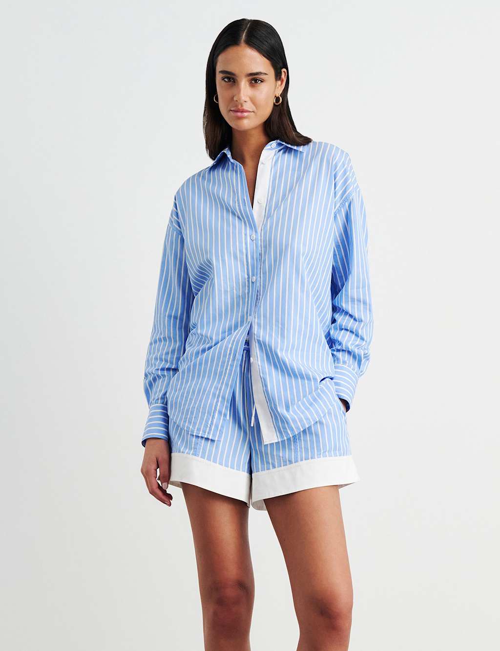 Jag Women's Cotton Rich Striped Collared Shirt - 10 - Multi - Available at M&S
