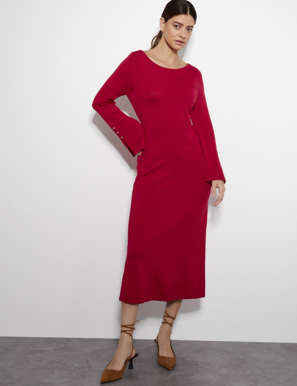 M and s red dress discount