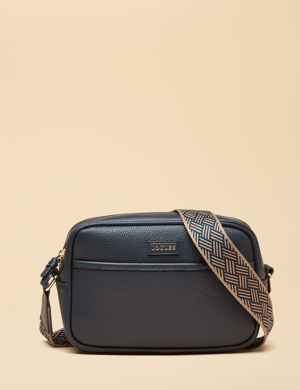 Joules Women's Faux Leather Metallic Cross Body Bag - Navy - Available at M&S