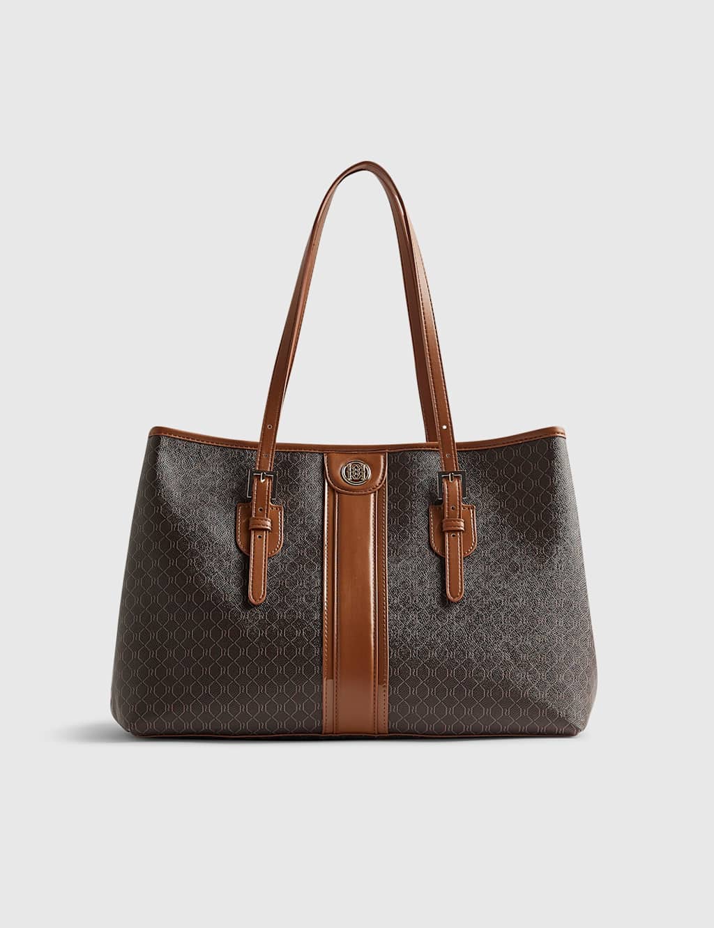 River Island Women's Monogram Tote Bag - Brown Mix - Available at M&S