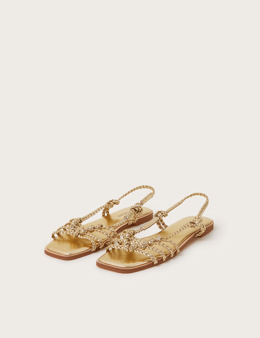 Metallic Ankle Strap Sandals