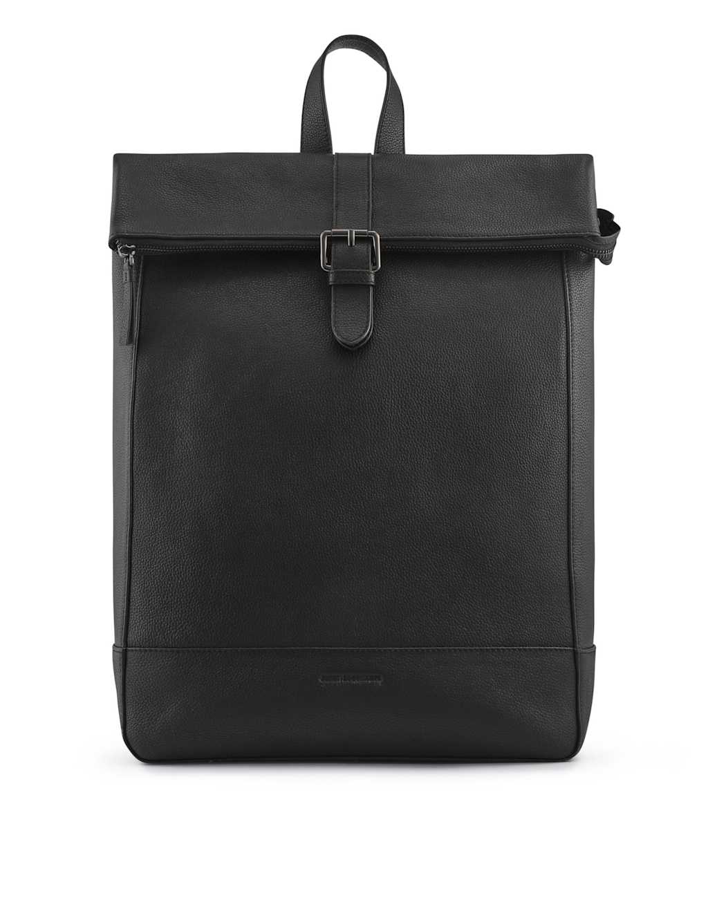 Jones Bootmaker Leather Roll-top Backpack Black