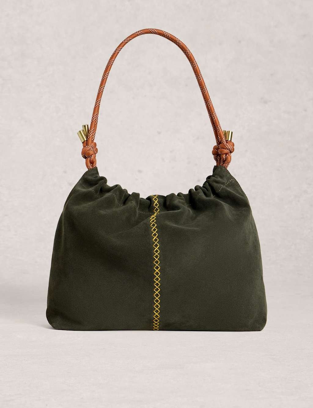 White Stuff Women's Leather Shoulder Bag - Green - Available at M&S