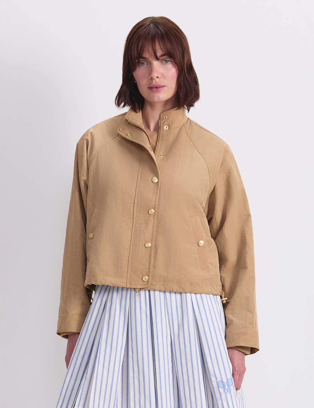 Sportscraft Women's Lightweight Funnel Neck Windcheater Jacket - 12 - Neutral - Available at M&S