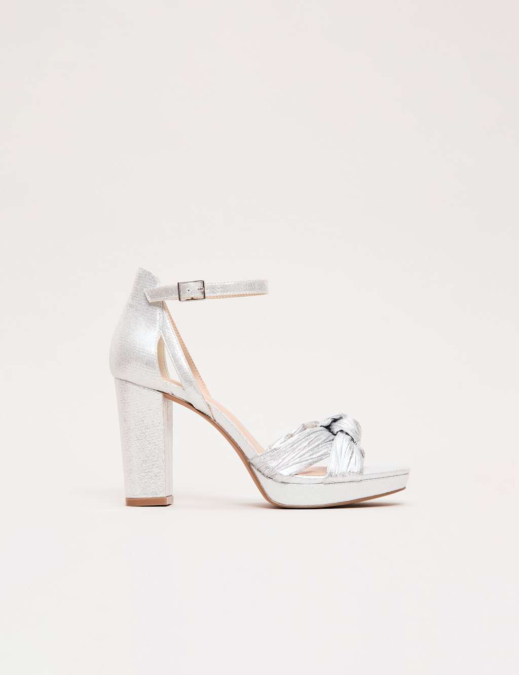 Phase Eight Metallic Platform Sandals Silver