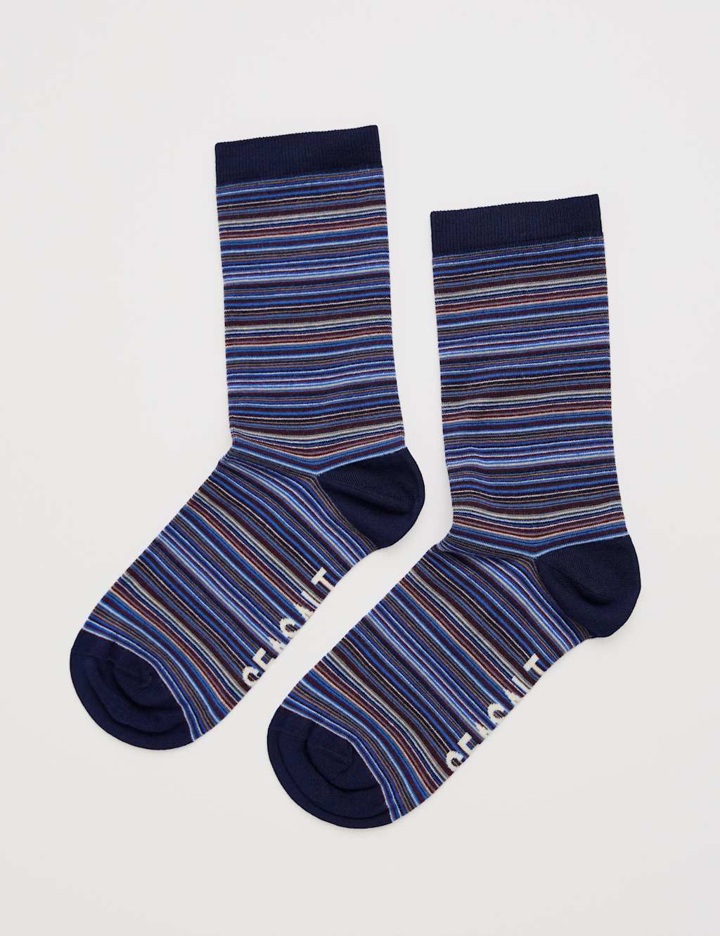 Seasalt Cornwall Striped Ankle Socks Blue Mix