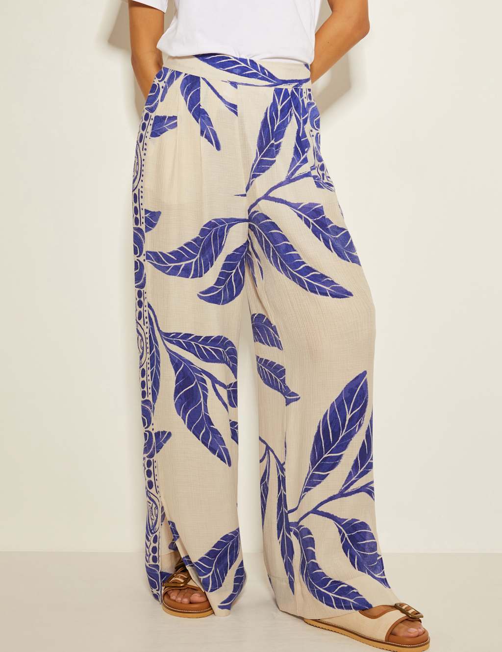 Printed Straight Leg Trousers