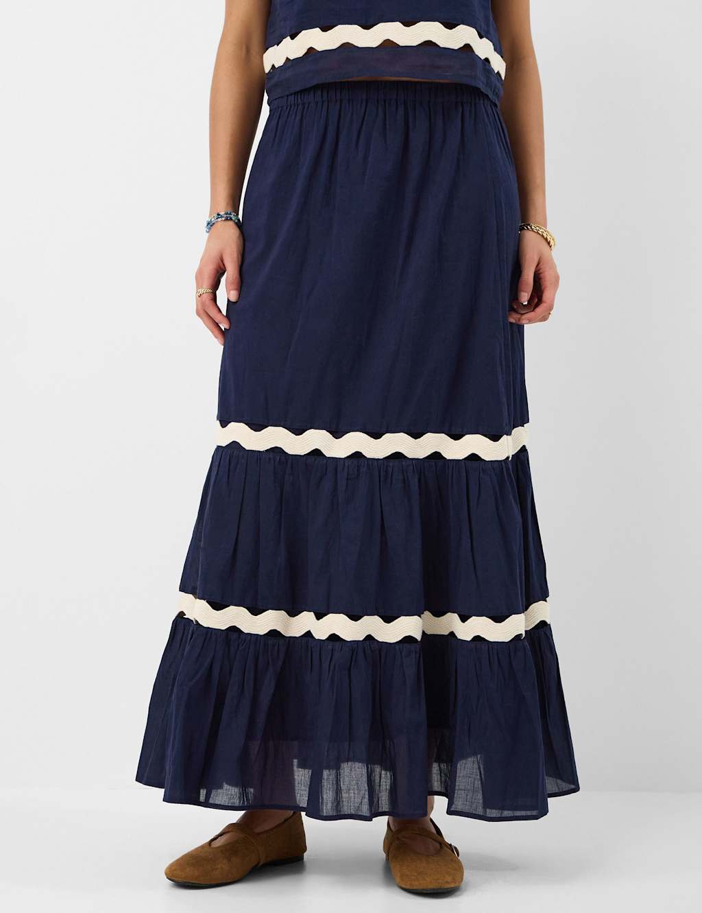 Accessorize Women's Pure Cotton Maxi Beach Skirt - Large - Navy - Available at M&S