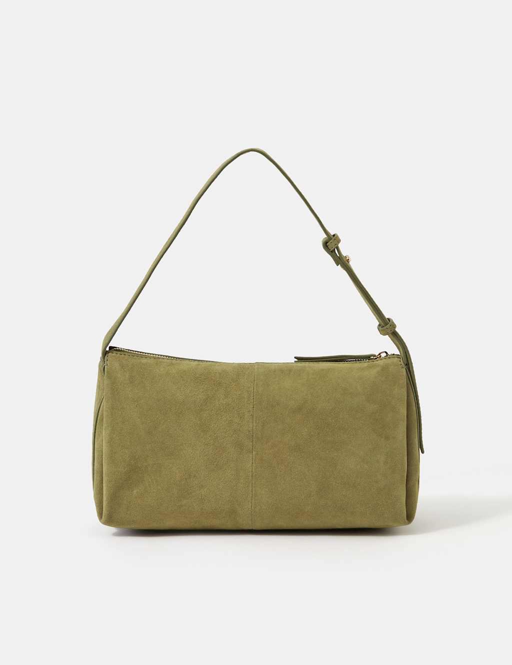 Accessorize Women's Suede Shoulder Bag - Green - Available at M&S