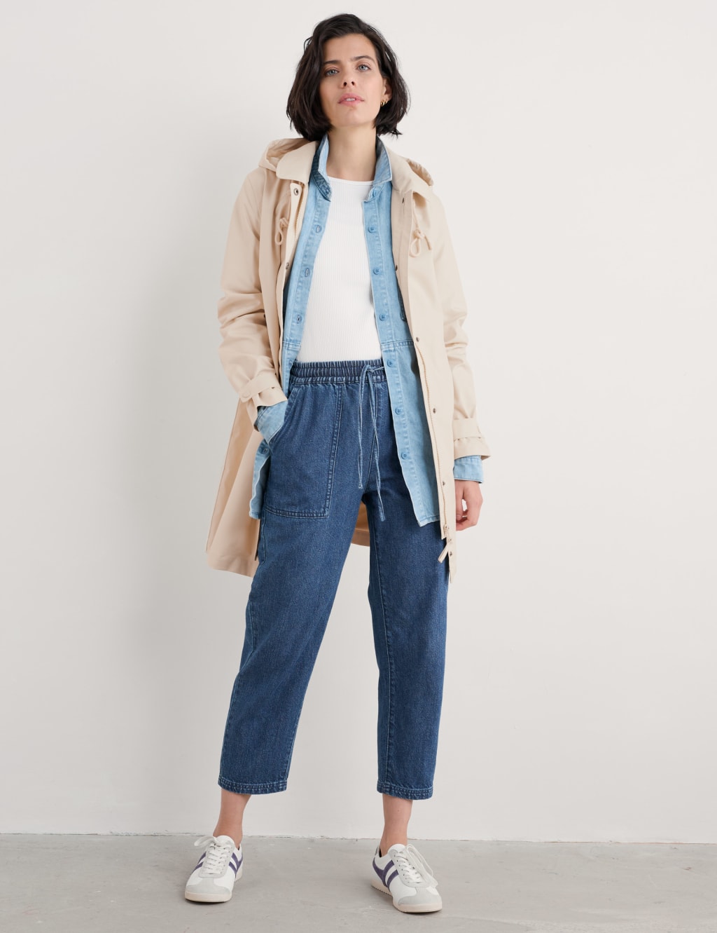 Waterproof Pure Cotton Hooded Longline Mac