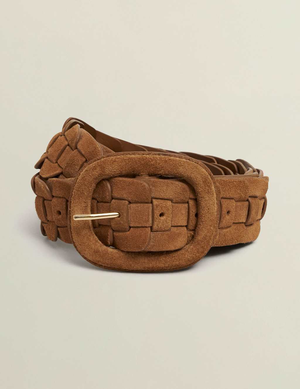 Suede Woven Waist Belt