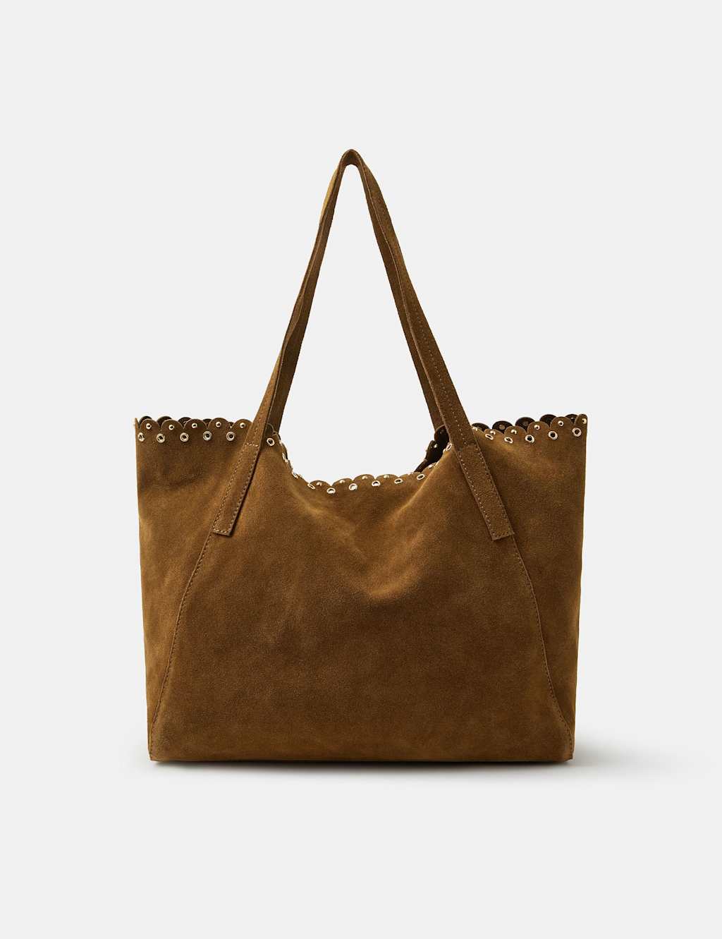 Accessorize Women's Suede Eyelet Detail Tote Bag - Tan - Available at M&S
