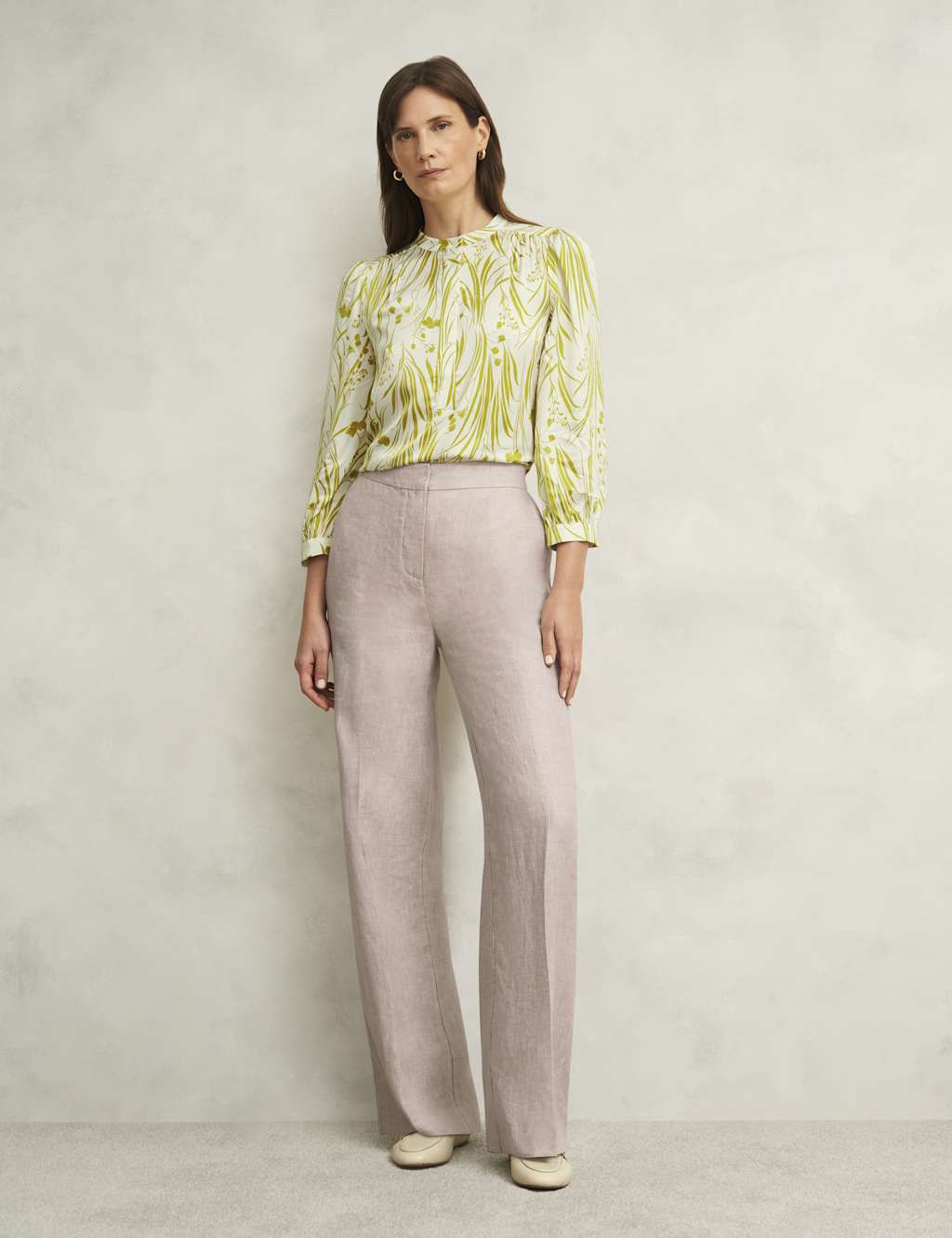 Alessia Pure Linen Straight Leg Trousers