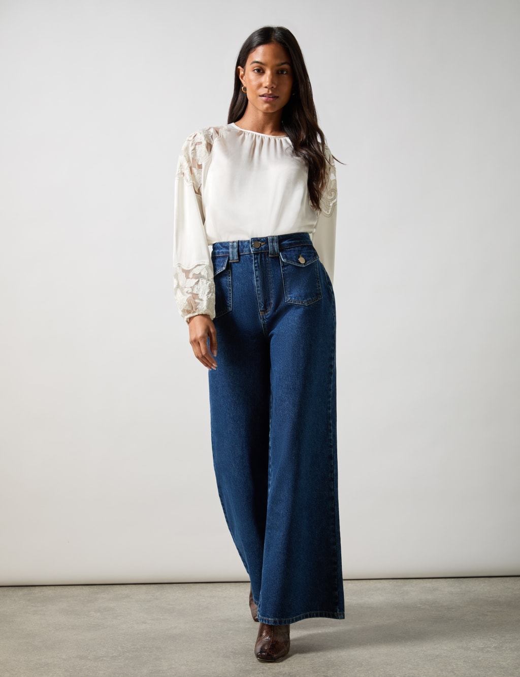 High Waisted Wide Leg Jeans