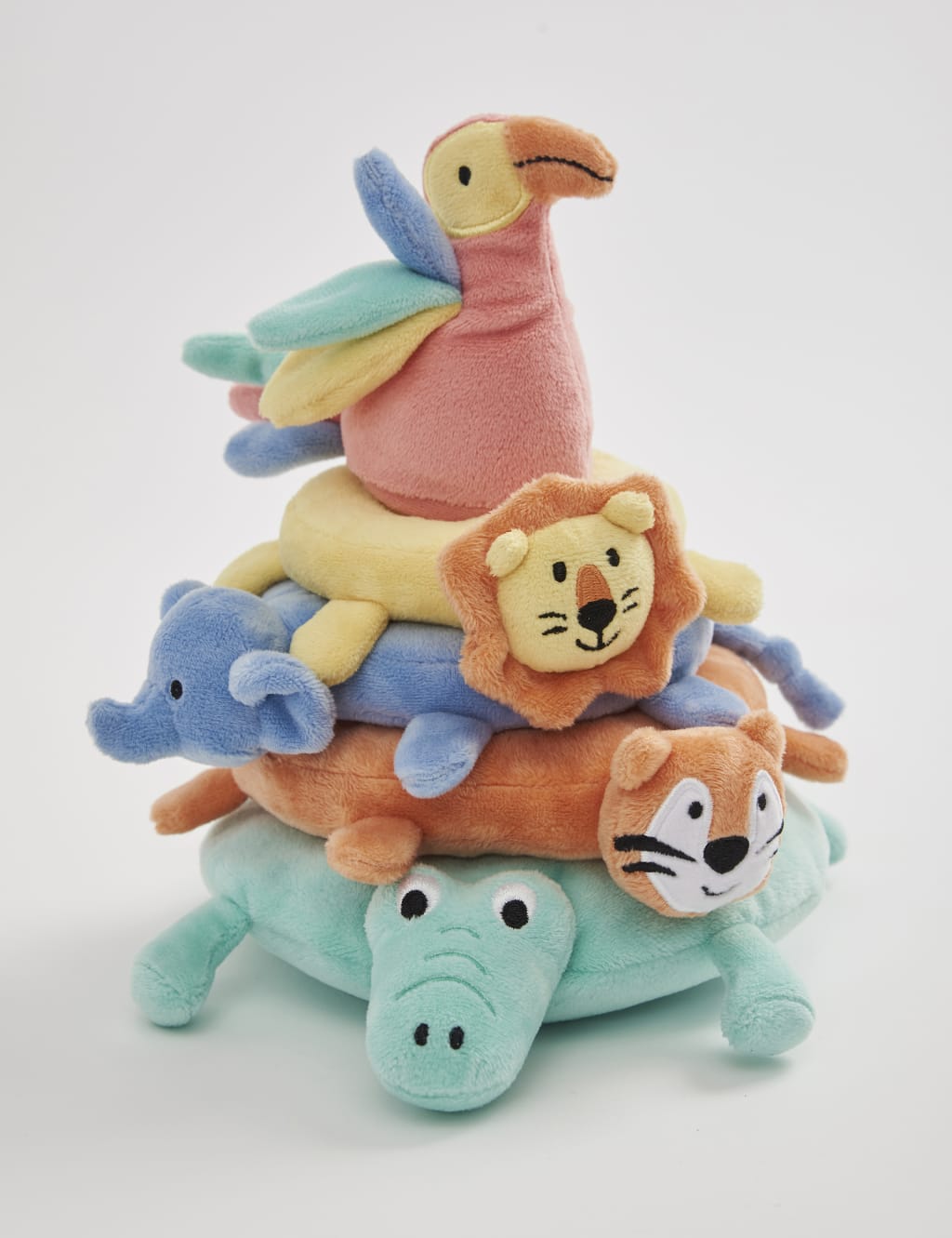 Cotton Blend Velour Animal Ring Stacker (0-3 Yrs)