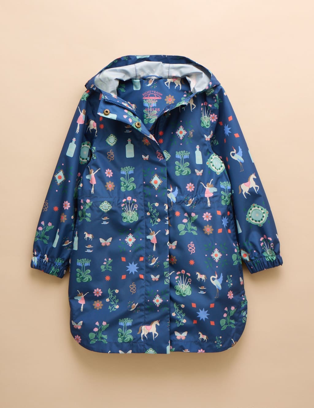 Printed Hooded Packable Raincoat (3-11 Yrs)