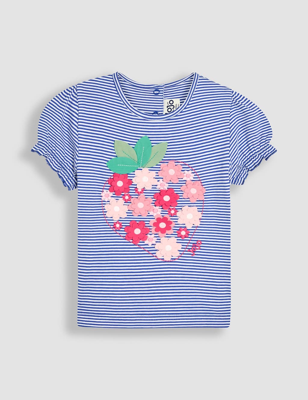 Pure Cotton Strawberry Appliqué T-Shirt (6 Mths - 5 Yrs)