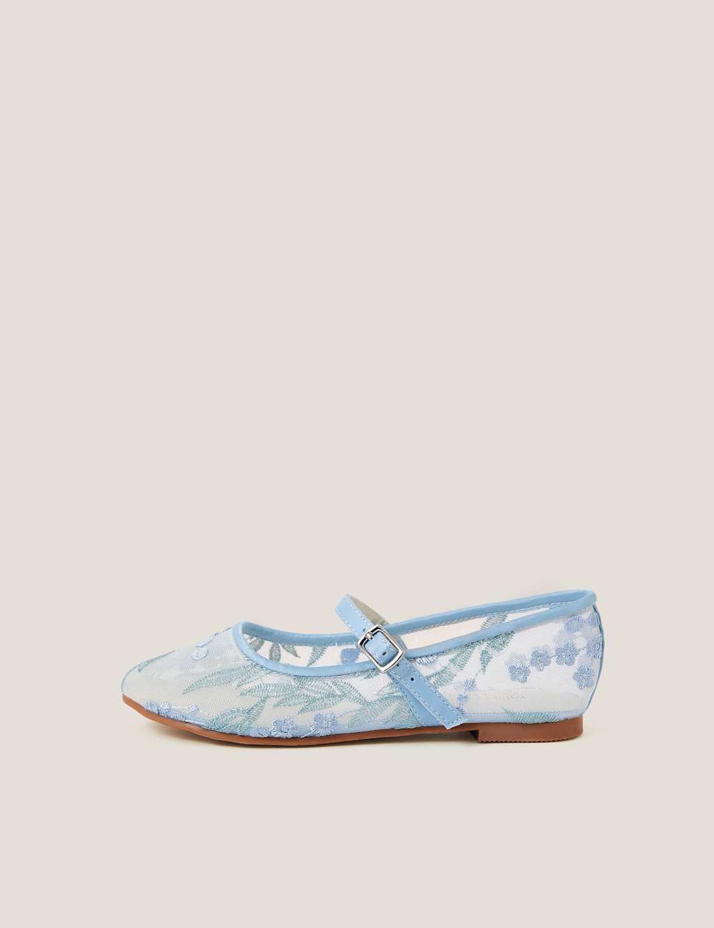 Kids' Embroidered Lace Ballet Pumps (7 Small - 4 Large)