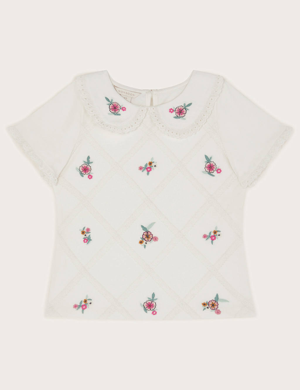 Pure Cotton Embroidered Top (3-13 Yrs)
