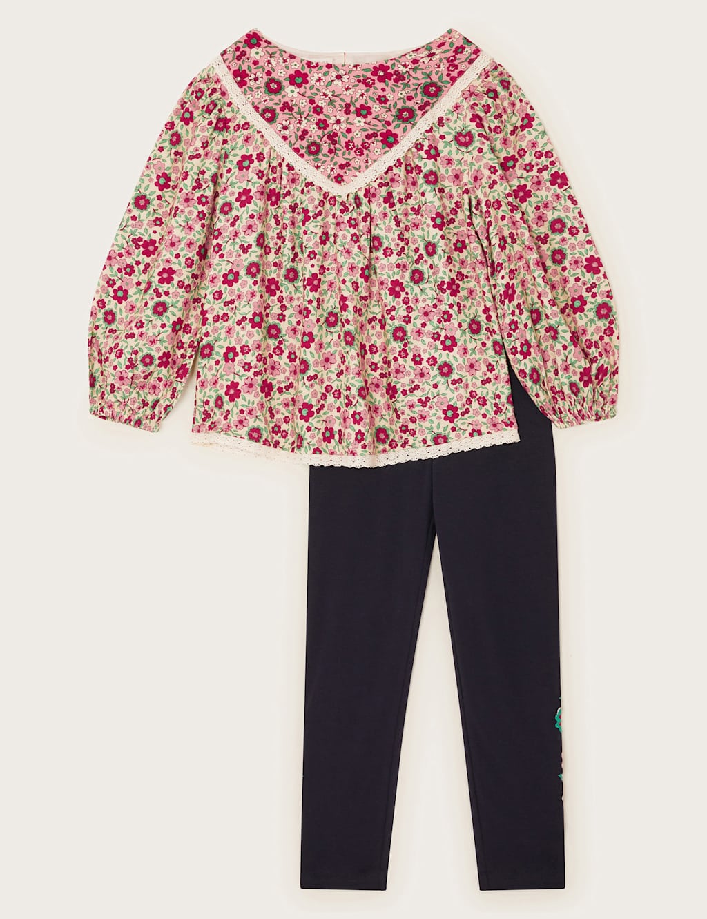 2pc Pure Cotton Floral Top & Bottom Outfit (2-13 Yrs)