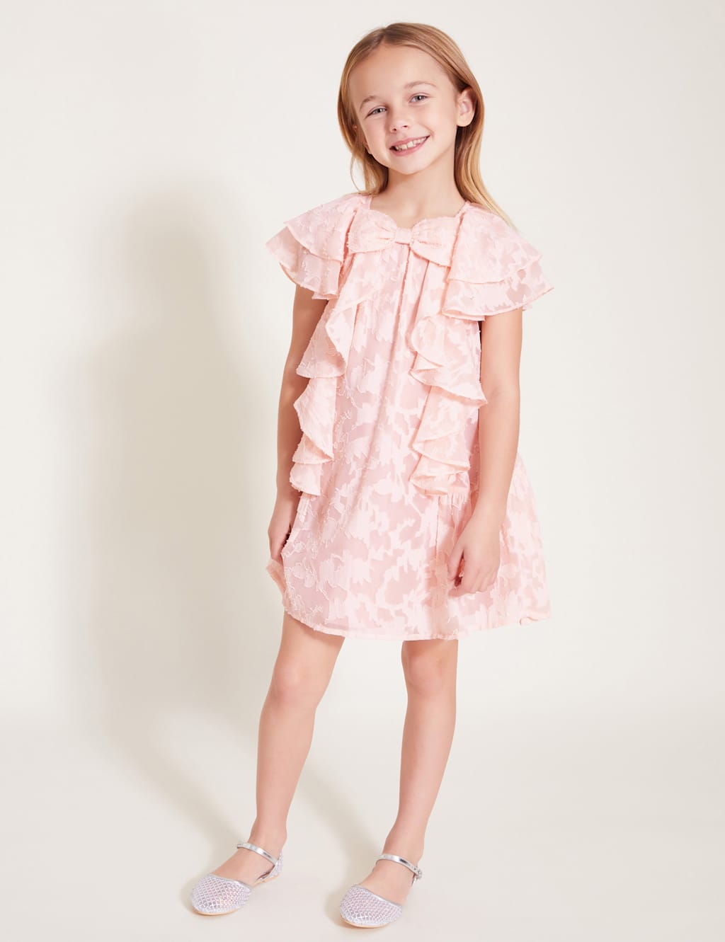 Bow Ruffle Dress (3-13 Yrs)