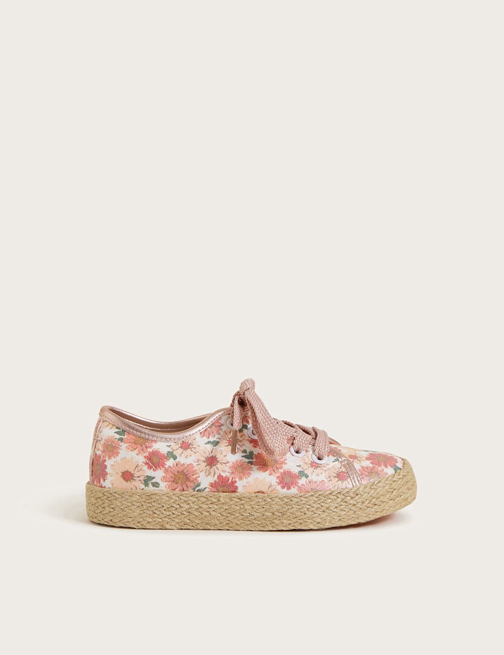 Kids' Floral Espadrille Trainers (4 Small - 3 Large)