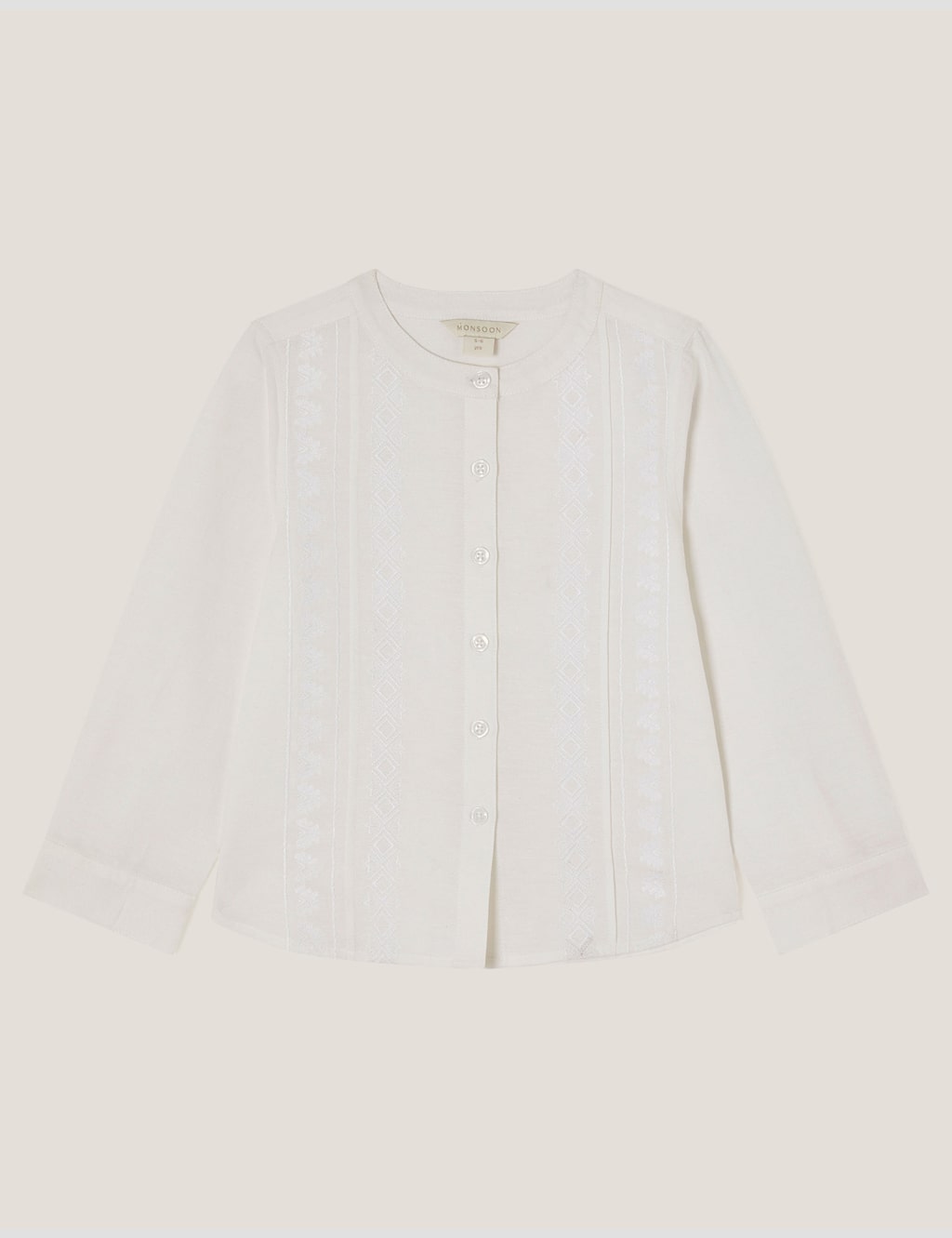 Cotton Blend Embroidered Shirt (2-13 Yrs)