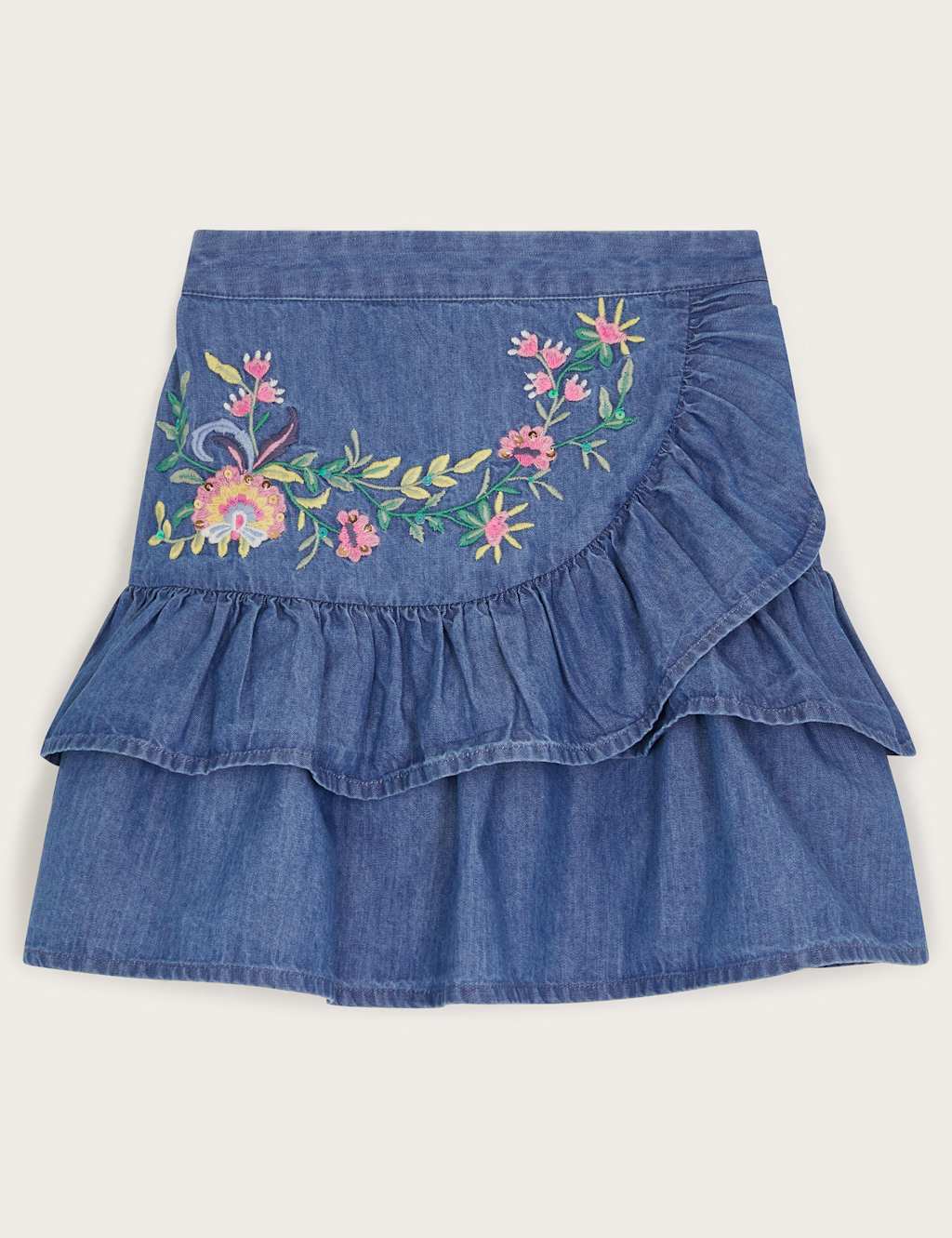 Denim Embroidered Skirt (3-13 Yrs)