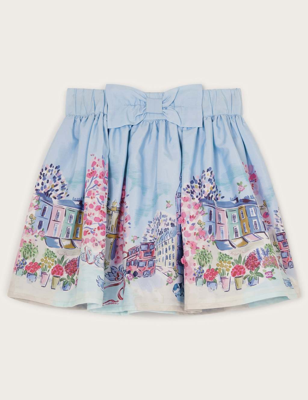 London Print Bow Skirt (3-13 Yrs)