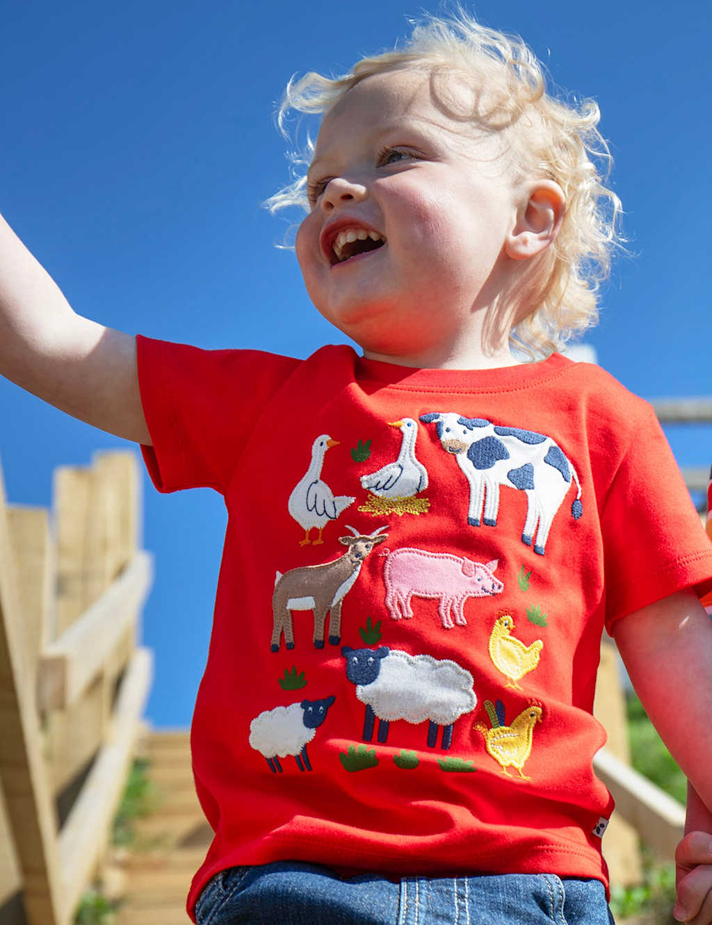 Frugi Kids Pure Cotton Animal T-Shirt (3 Mths - 8 Yrs) - 3-6 Months - Red - Available at M&S